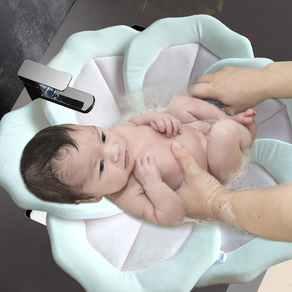 Baby Bath - Flower Baby Bath Pad Infant Bathtub Mat for Bathtub Tub Sink -  Gray2 Gray-2