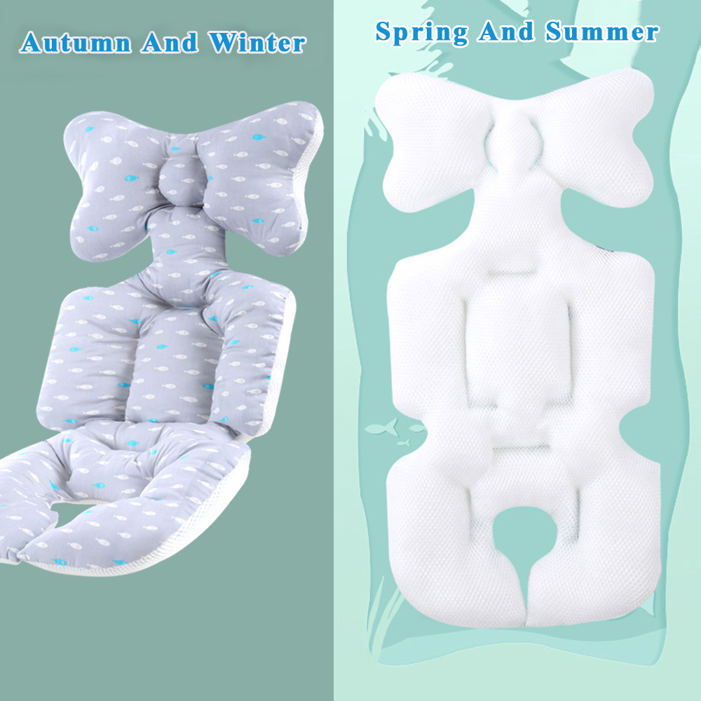 1-2 Pcs Baby Stroller Liner Seat Pad Cooling Mat Car Seat High Chair Washable, Blue Unicorn 1 Pack